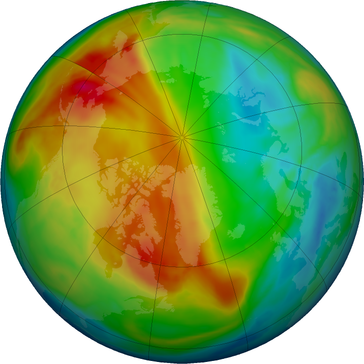 Arctic ozone map for 26 December 2023